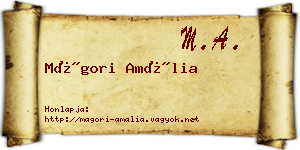 Mágori Amália névjegykártya