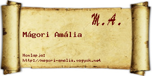 Mágori Amália névjegykártya